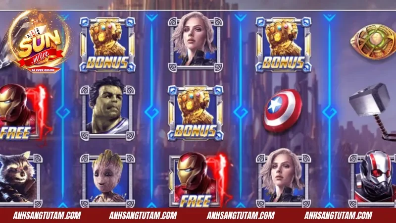 Avengers SunWin - Slot Siêu Anh Hùng Với Đồ Họa Đỉnh Cao 2 Nguyên tắc cuộn thưởng trong game Avengers