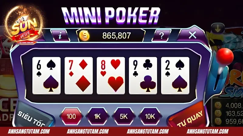 Mini Poker Sunwin Đổi Thưởng Cực Cháy Tại Cổng Game 5 Những tính năng thú vị trong Mini Poker